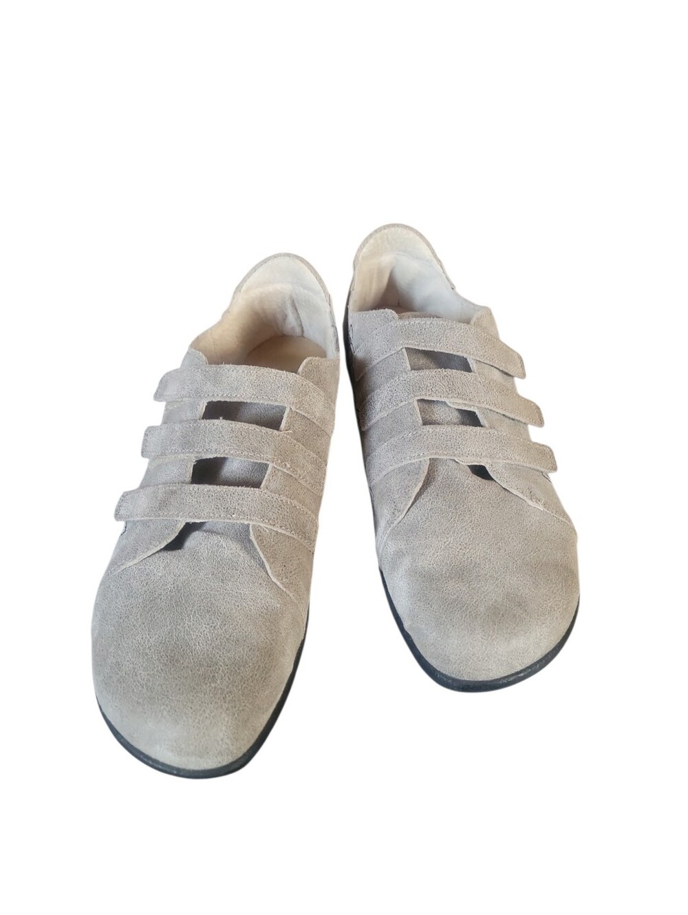 Naot Mihi Speckled Gray Leather 3 Easy On Straps Cork Footbed Lighweight 10